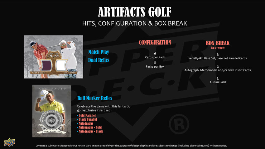 2026 Upper Deck Artifacts Golf Hobby Box (Pre Order)