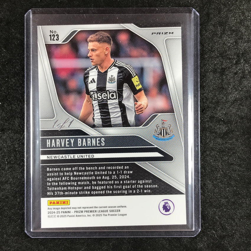 2024-25 Prizm EPL HARVEY BARNES Choice Nebula 1/1 #123