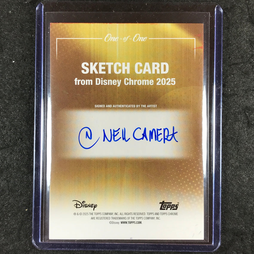 2025 Topps Chrome Disney BAYMAX Artist Sketch 1/1 NEIL CAMERA
