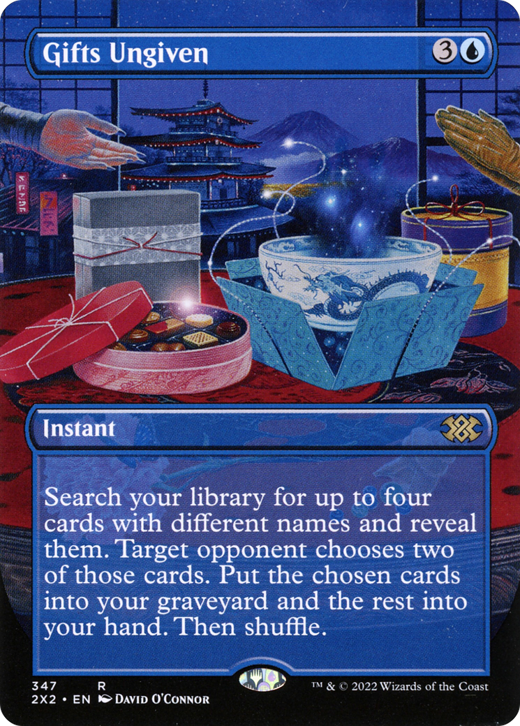 [ BL ] [FOIL] Gifts Ungiven (Borderless) #347 - RARE 2X2 - Double Masters 2022
