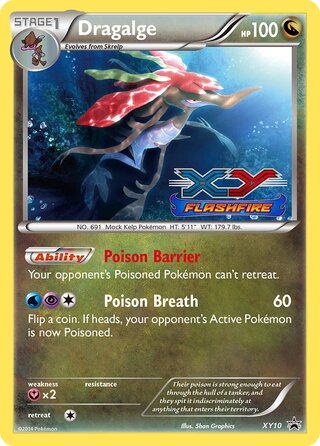 Dragalge - Xy10 - XY Flashfire Pre Release Stamp Holo Promo