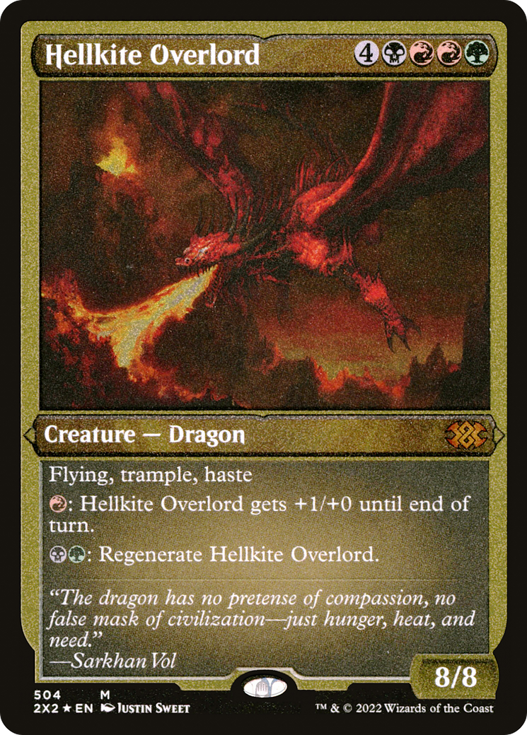 [ EF ] [FOIL] Hellkite Overlord (Foil Etched) #504 - MYTHIC 2X2 - Double Masters 2022