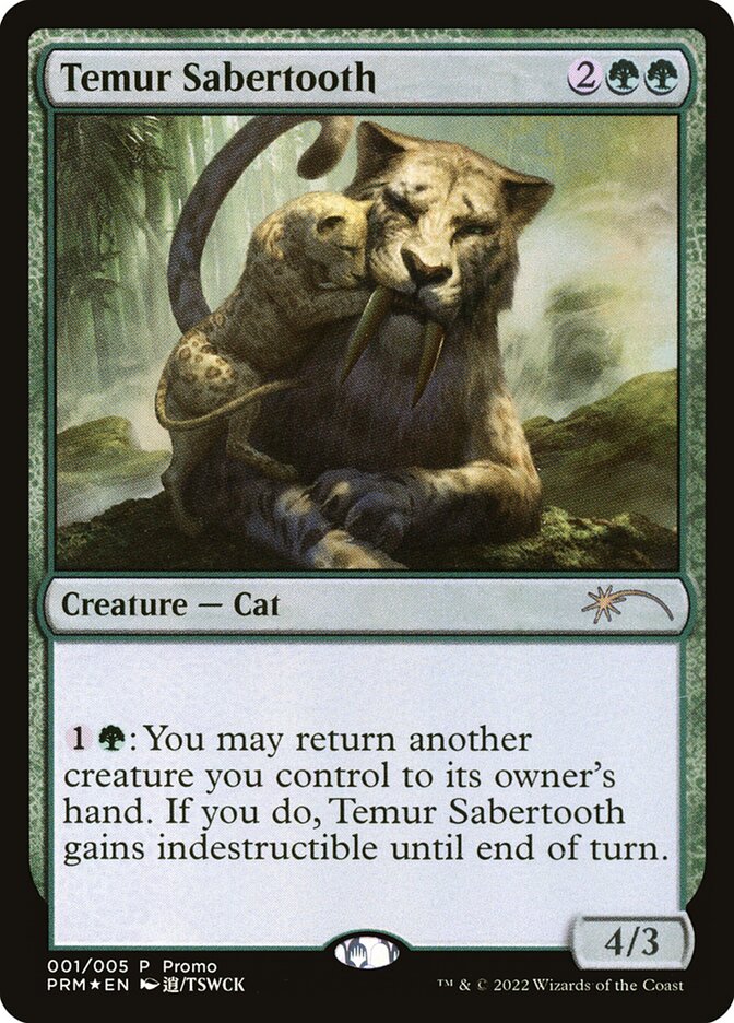 Foil Temur Sabertooth 001/005 - Year Of The Tiger Promo