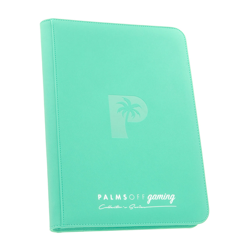 Palms Off Gaming Collectors Series 9 Pocket Zip Binder  Turquoise