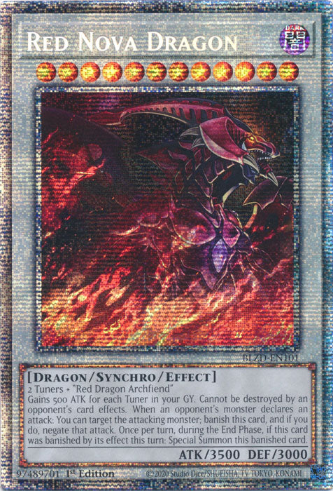 [STARLIGHT RARE] Red Nova Dragon (- (BLZD-EN101) - Starlight Rare 1st Edition