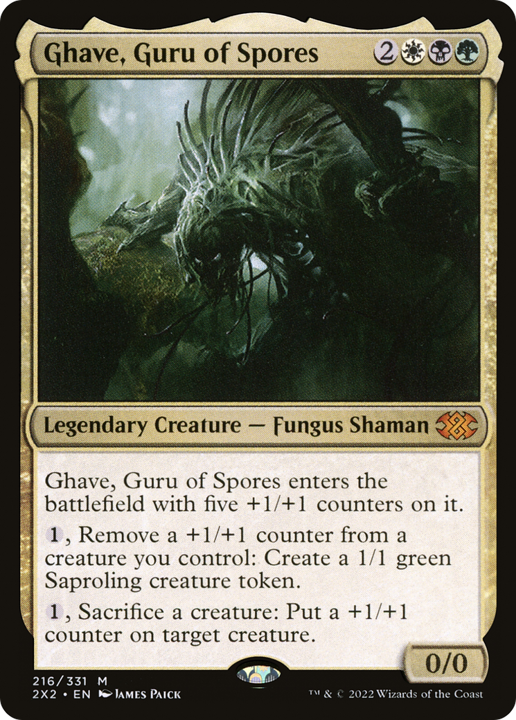 Ghave, Guru of Spores #216 - MYTHIC 2X2 - Double Masters 2022