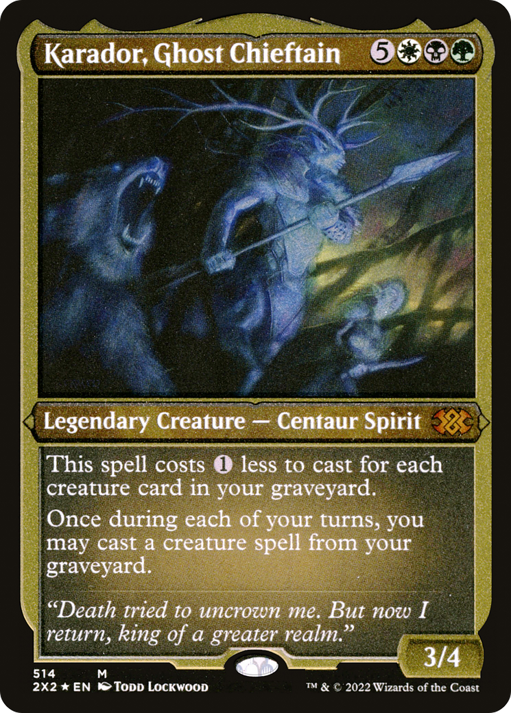 [ EF ] [FOIL] Karador, Ghost Chieftain (Foil Etched) #514 - MYTHIC 2X2 - Double Masters 2022
