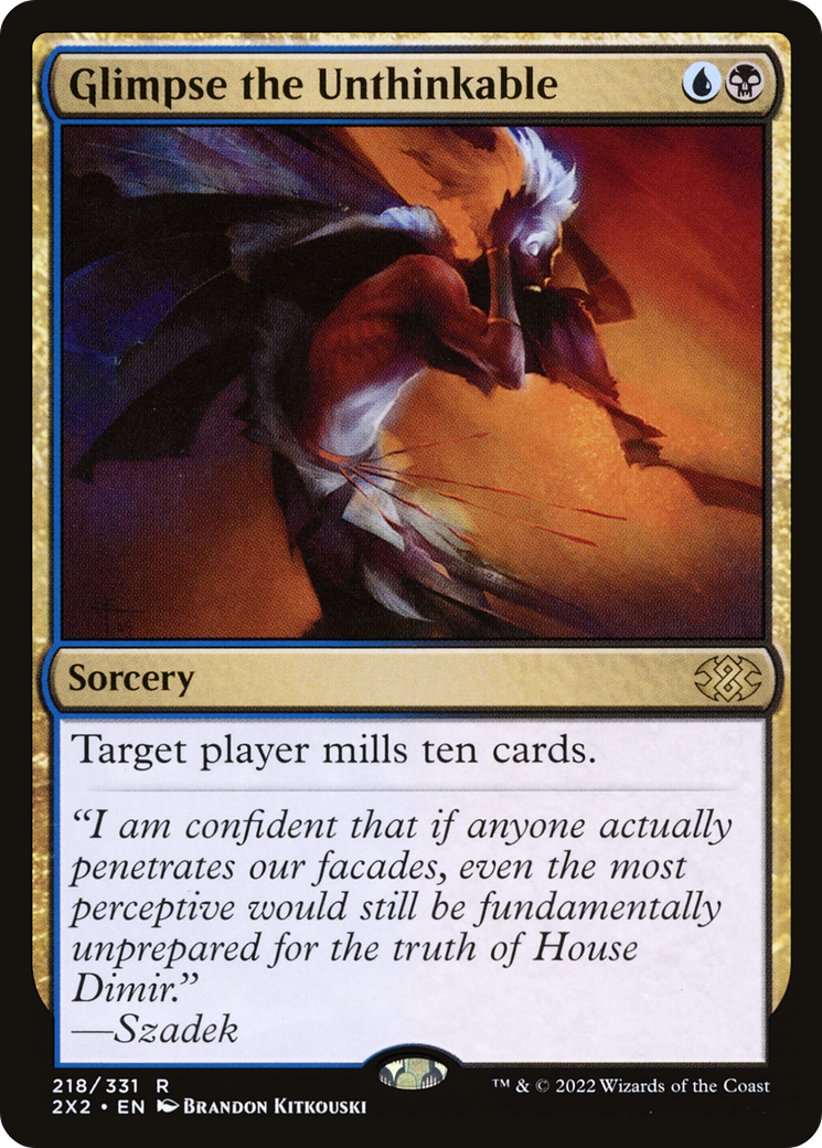 [FOIL] Glimpse the Unthinkable #218 - RARE 2X2 - Double Masters 2022