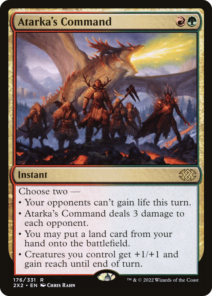 [FOIL] Atarka's Command #176 - RARE 2X2 - Double Masters 2022