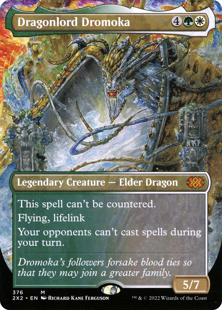 [ BL ] [FOIL] Dragonlord Dromoka (Borderless) #376 - MYTHIC 2X2 - Double Masters 2022