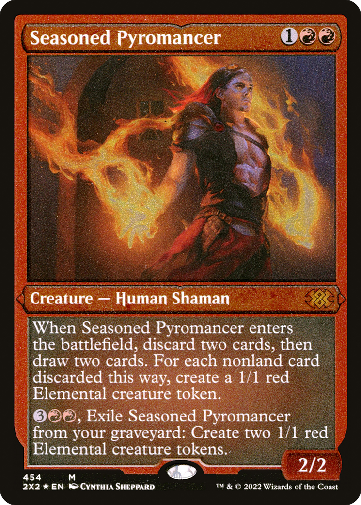 [ EF ] [FOIL] Seasoned Pyromancer (Foil Etched) #454 - MYTHIC 2X2 - Double Masters 2022