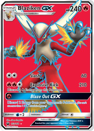 FULL ART Blaziken GX - 153/168 - Ultra Rare - Celestial Storm