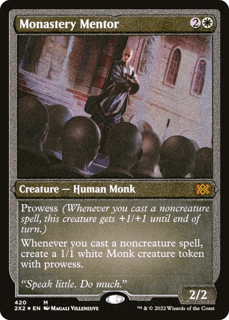 [ EF ] [FOIL] Monastery Mentor (Foil Etched) #420 - MYTHIC 2X2 - Double Masters 2022