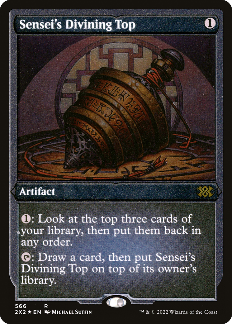 [ EF ] [FOIL] Sensei's Divining Top (Foil Etched) #566 - RARE 2X2 - Double Masters 2022
