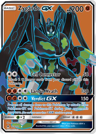 FULL ART Zygarde GX - 123/131 - Ultra Rare - Forbidden Light
