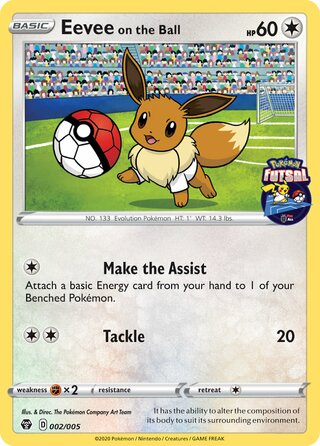 Eevee On The Ball - 002/005 - Futsal Collection Uk Exclusive Promo