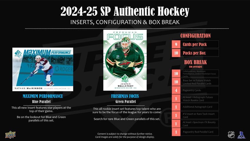 2024-25 Upper Deck SP Authentic Hockey Hobby Box
