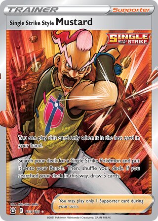 FULL ART Single Strike Style Mustard - 163/163 - Ultra Rare - Battle Styles