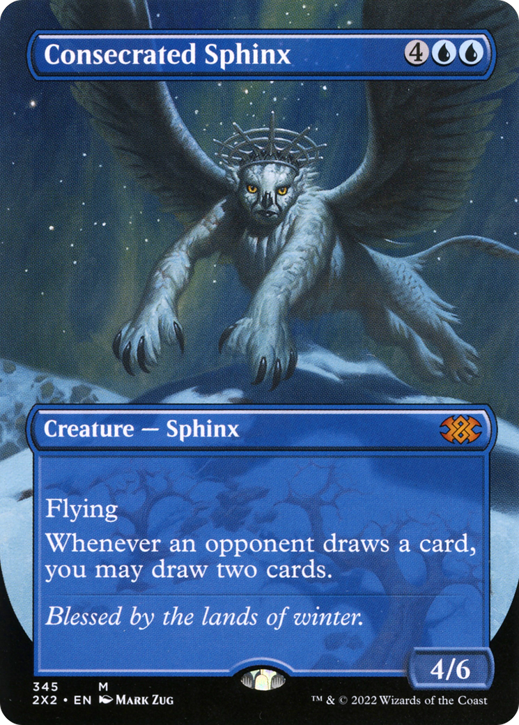 [ BL ] Consecrated Sphinx (Borderless) #345 - MYTHIC 2X2 - Double Masters 2022