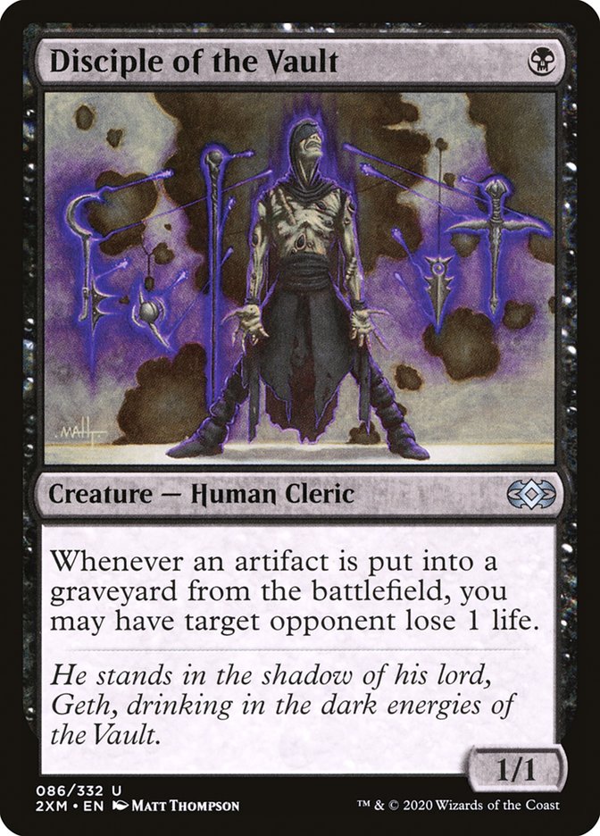 FOIL - Disciple of the Vault 086/332 - Double Masters - Uncommon