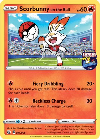 Scorbunny On The Ball - 004/005 - Futsal Collection Uk Exclusive Promo
