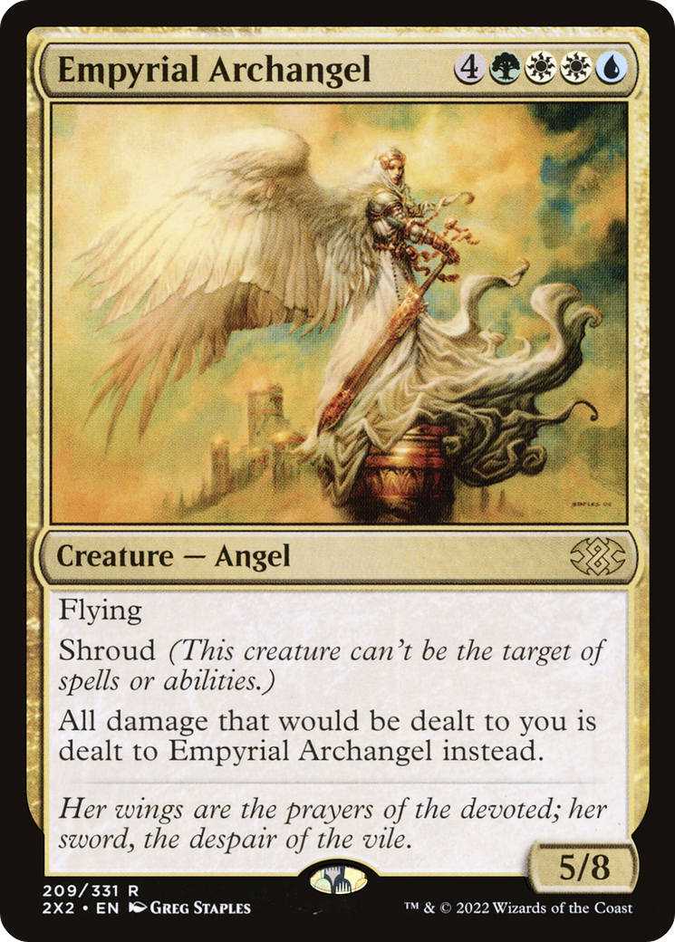 [FOIL] Empyrial Archangel #209 - RARE 2X2 - Double Masters 2022