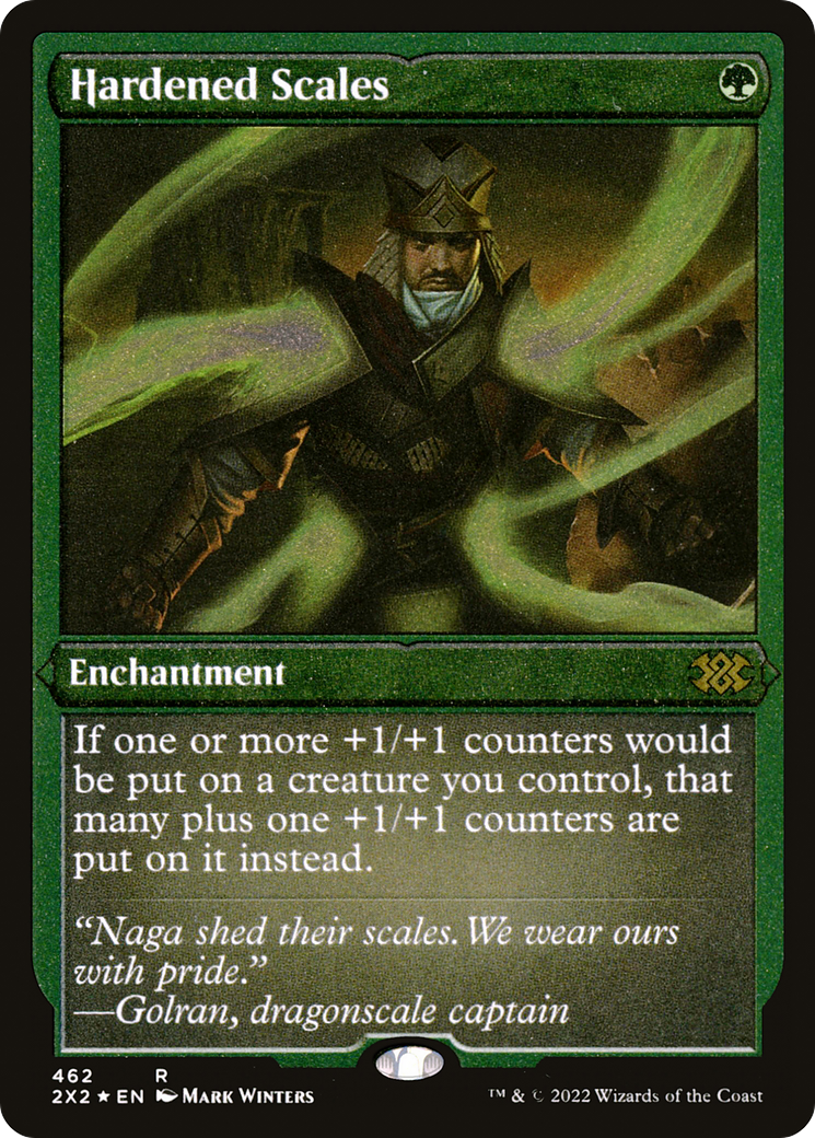 [ EF ] [FOIL] Hardened Scales (Foil Etched) #462 - RARE 2X2 - Double Masters 2022