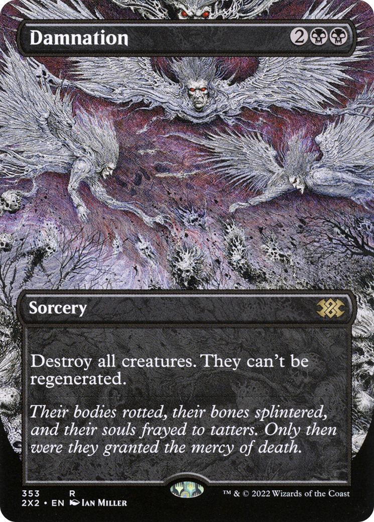 [ BL ] Damnation (Borderless) #353 - RARE 2X2 - Double Masters 2022