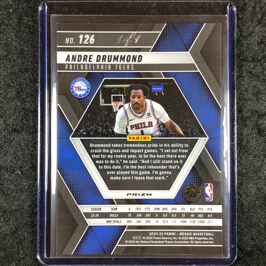 2024-25 Mosaic ANDRE DRUMMOND Choice Nebula 1/1 # #126