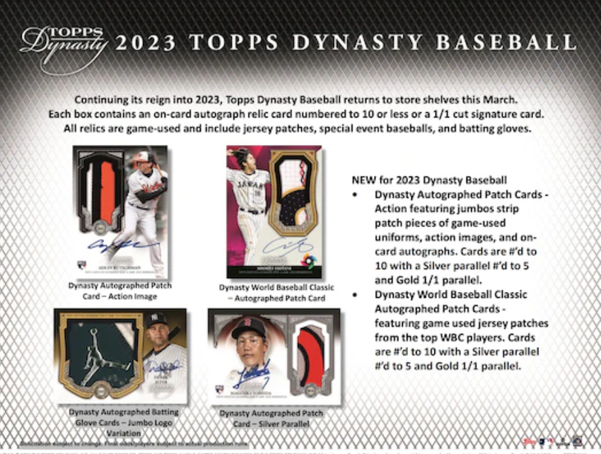 2023 Topps Dynasty Baseball 1-Box Break #20536 - Random Player - May 10 (5pm)