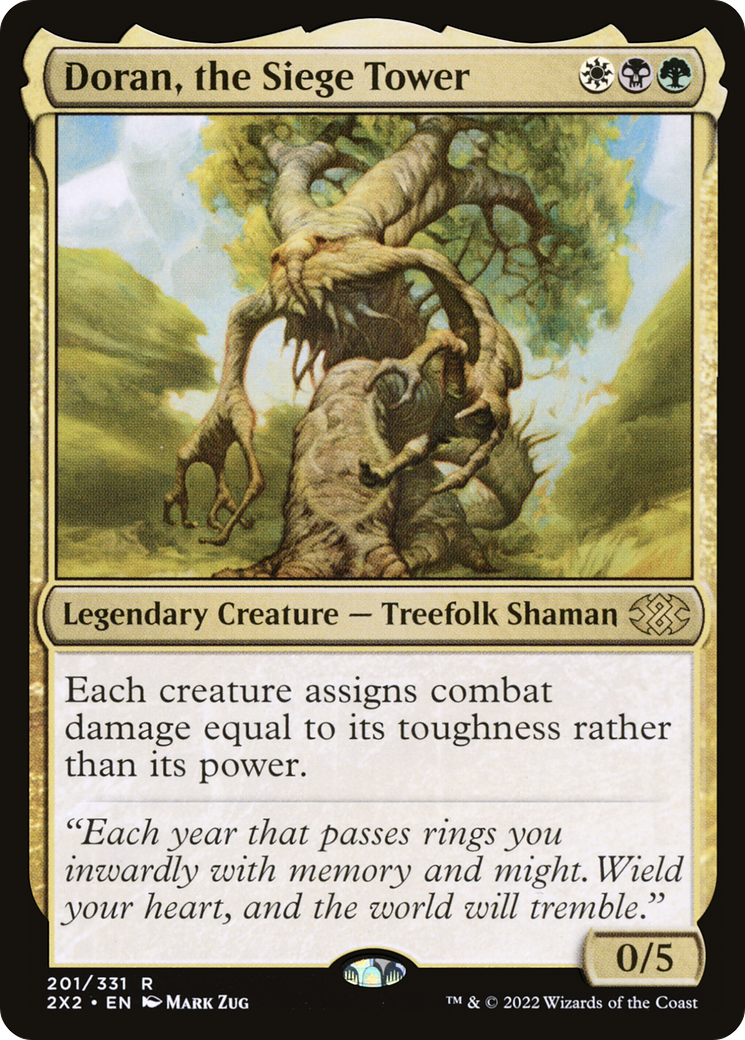 [FOIL] Doran, the Siege Tower #201 - RARE 2X2 - Double Masters 2022