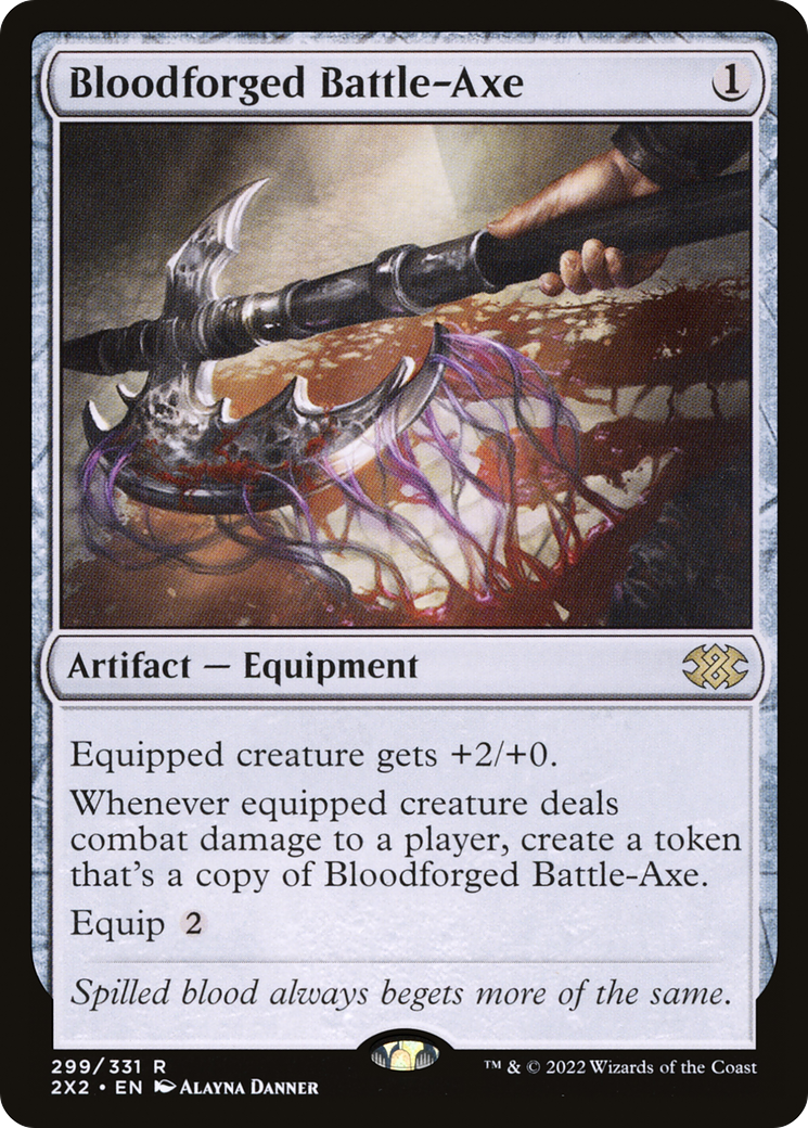 Bloodforged Battle-Axe #299 - RARE 2X2 - Double Masters 2022