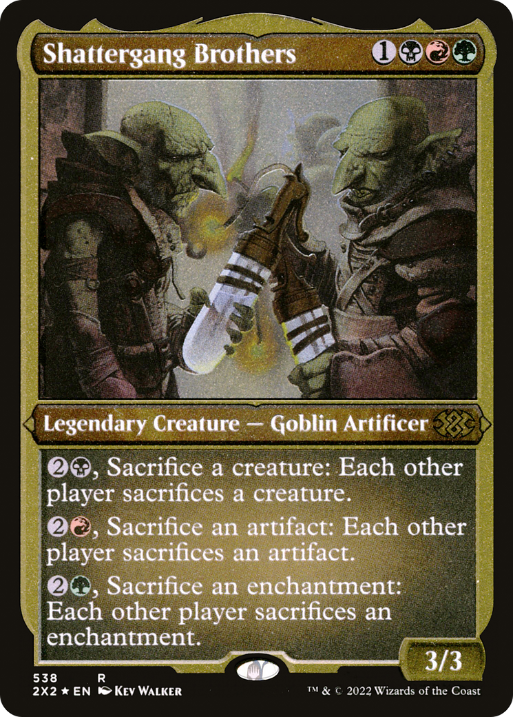 [ EF ] [FOIL] Shattergang Brothers (Foil Etched) #538 - RARE 2X2 - Double Masters 2022