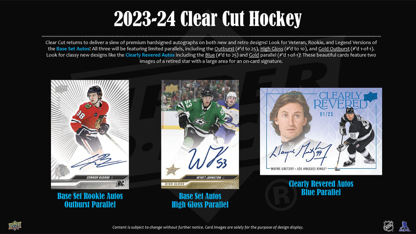 2023-24 Upper Deck Clear Cut Hockey Hobby Box