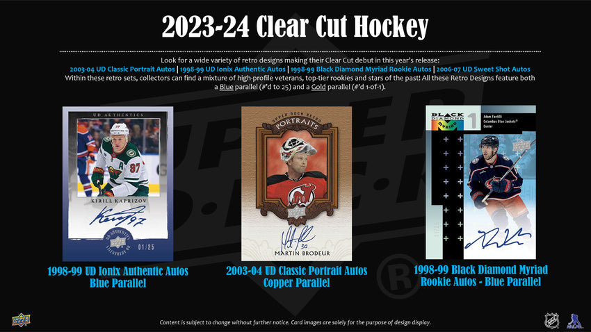 2023-24 Upper Deck Clear Cut Hockey Hobby Box