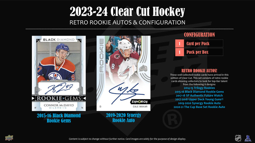 2023-24 Upper Deck Clear Cut Hockey Hobby Box