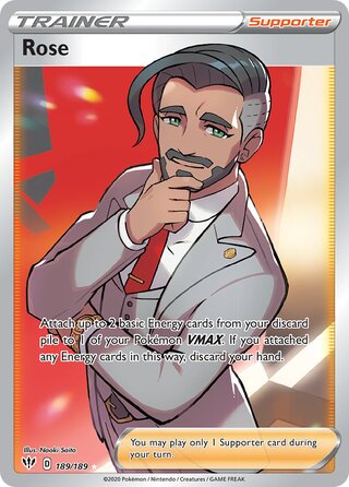 FULL ART Rose - 189/189 - Ultra Rare - Darkness Ablaze