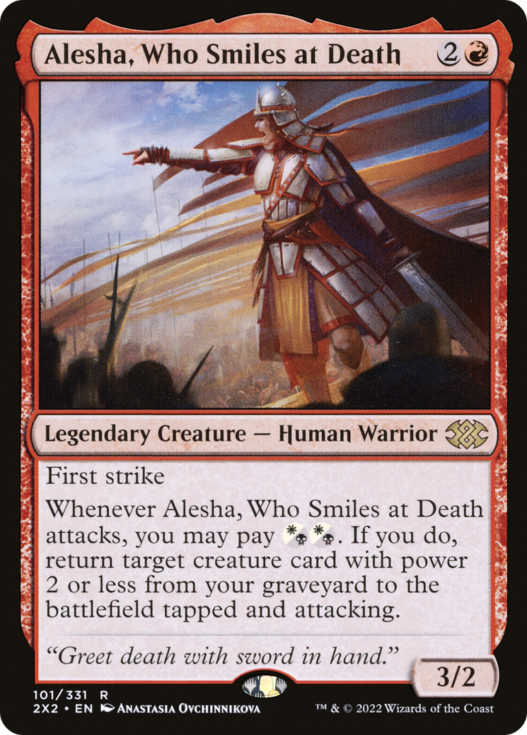 [FOIL] Alesha, Who Smiles at Death #101 - RARE 2X2 - Double Masters 2022