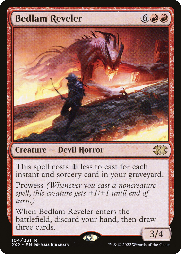 [FOIL] Bedlam Reveler #104 - RARE 2X2 - Double Masters 2022