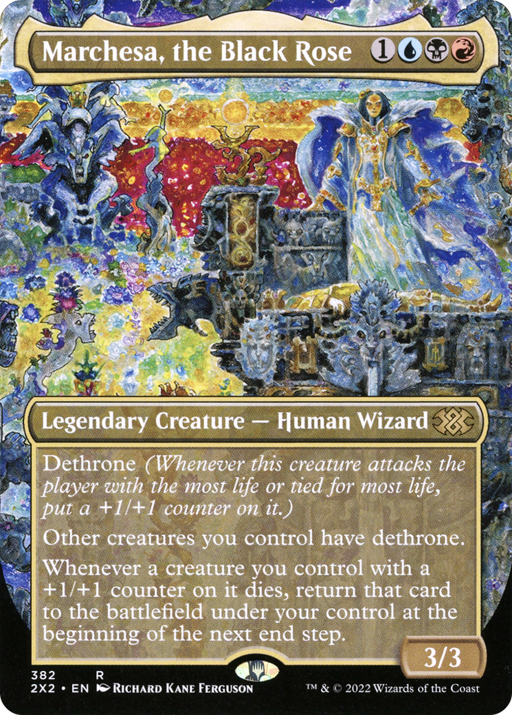 [ BL ] Marchesa, the Black Rose (Borderless) #382 - RARE 2X2 - Double Masters 2022