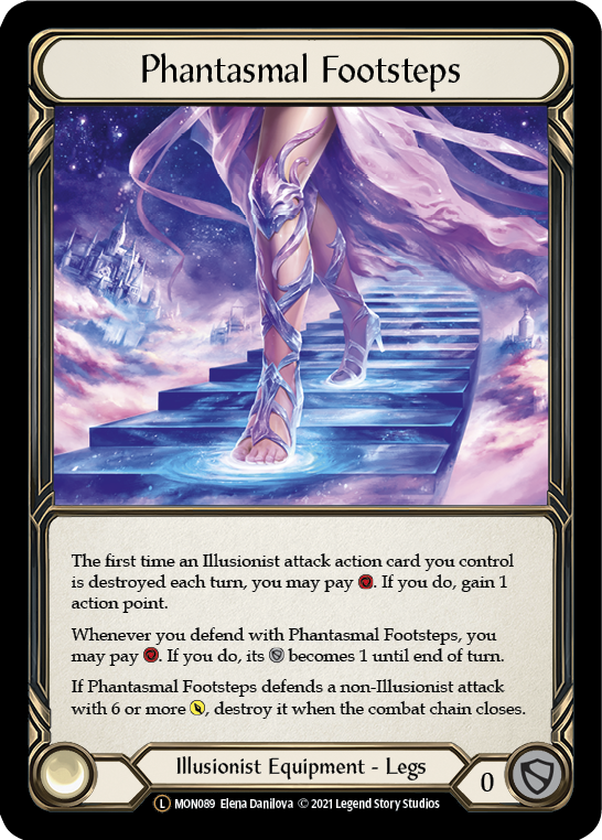 RAINBOW FOIL Phantasmal Footsteps - MON089 - Legendary Monarch Unlimited