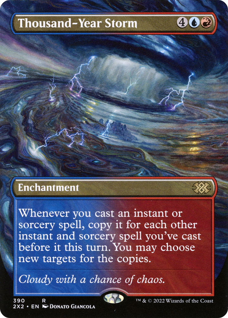 [ BL ] [FOIL] Thousand-Year Storm (Borderless) #390 - RARE 2X2 - Double Masters 2022