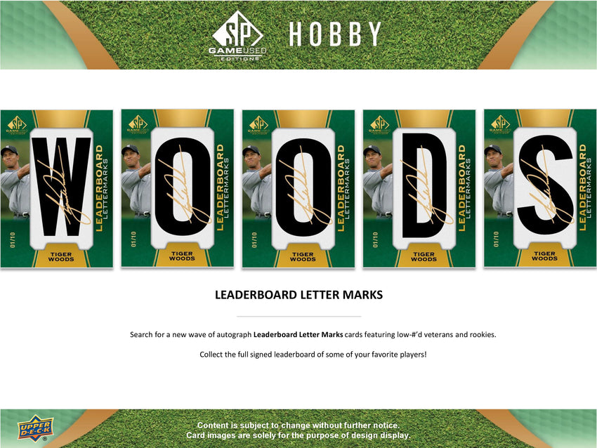 2024 Upper Deck Sp Game Used Golf Hobby Box