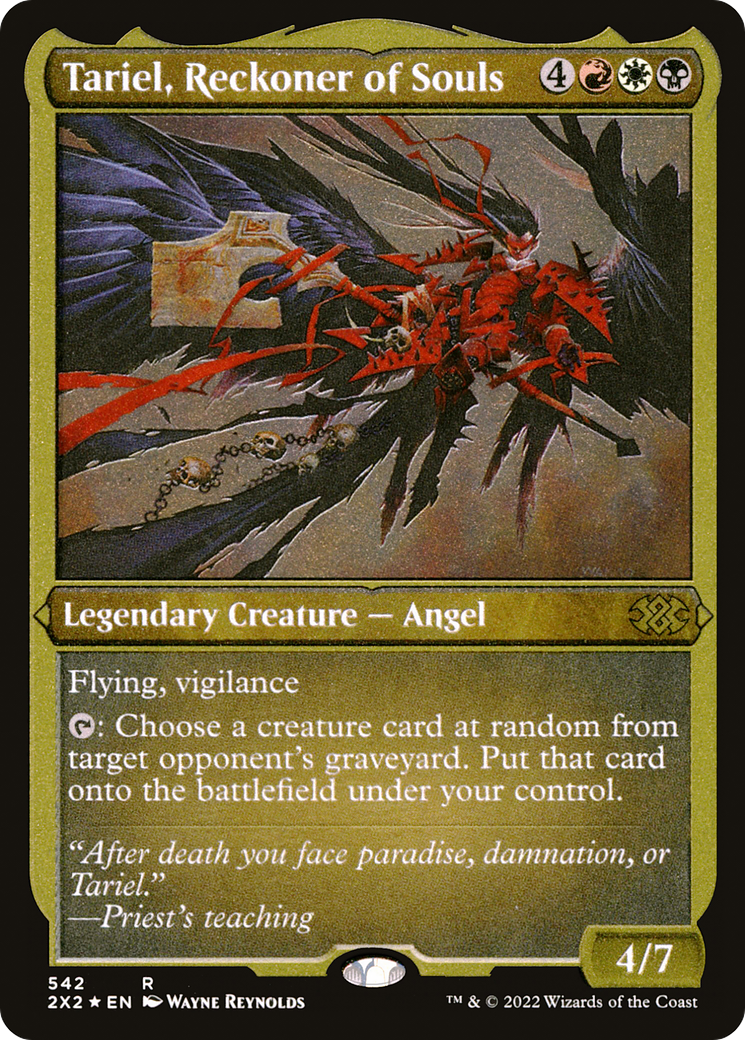 [ EF ] [FOIL] Tariel, Reckoner of Souls (Foil Etched) #542 - RARE 2X2 - Double Masters 2022