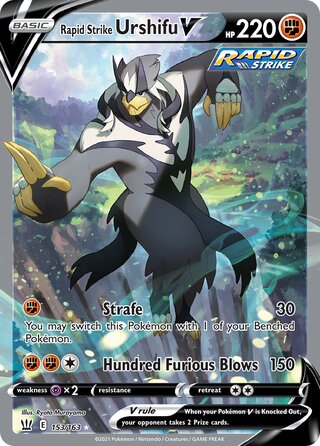 ALTERNATE ART Rapid Strike Urshifu V - 153/163 - Ultra Rare - Battle Styles