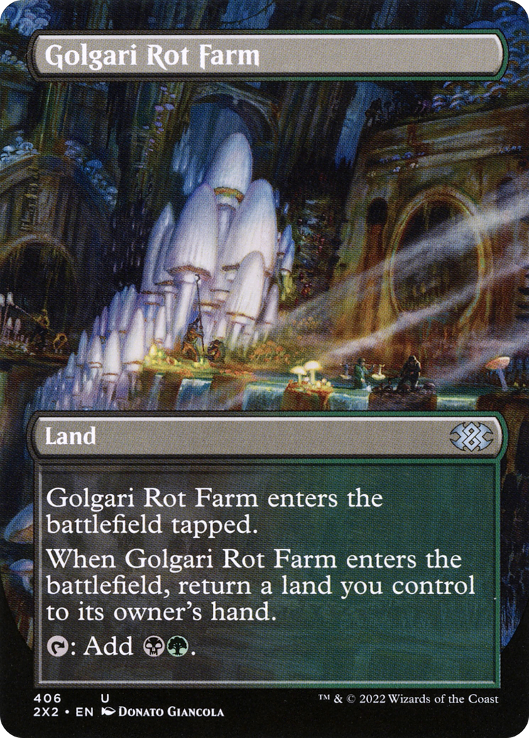 [ BL ] Golgari Rot Farm (Borderless) #406 - UNCOMMON 2X2 - Double Masters 2022