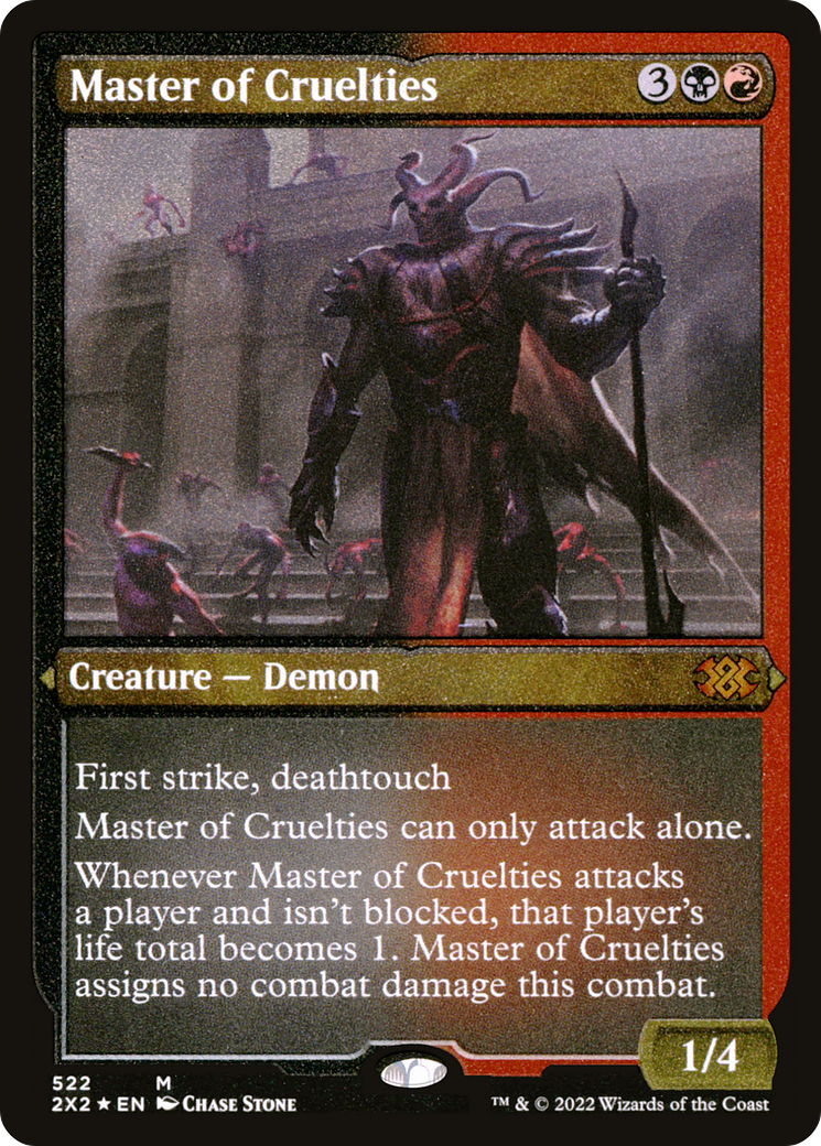 [ EF ] [FOIL] Master of Cruelties (Foil Etched) #522 - MYTHIC 2X2 - Double Masters 2022