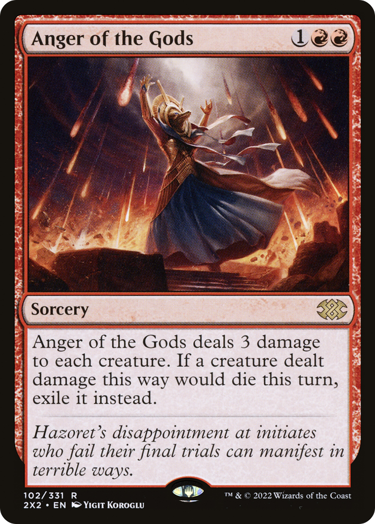 Anger of the Gods #102 - RARE 2X2 - Double Masters 2022