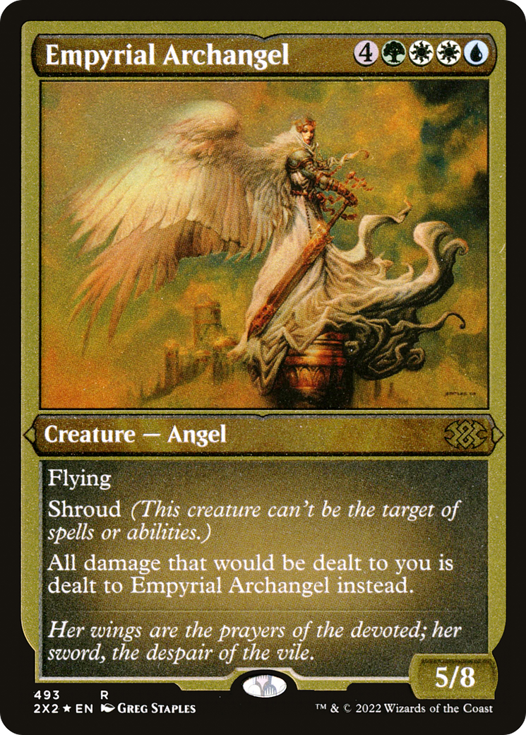 [ EF ] [FOIL] Empyrial Archangel (Foil Etched) #493 - RARE 2X2 - Double Masters 2022