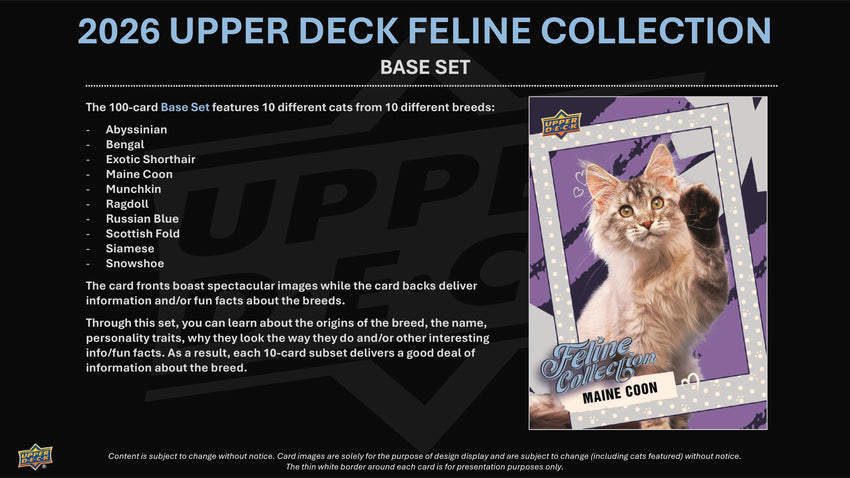 2026 Upper Deck Feline Collection Hobby Box (Pre Order)